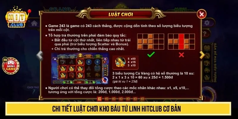 Chơi Kho Báu Tứ Linh HITCLUB Slot Game 243 Cách Thắng Chi tiết luật chơi kho báu tứ linh HITCLUB cơ bản