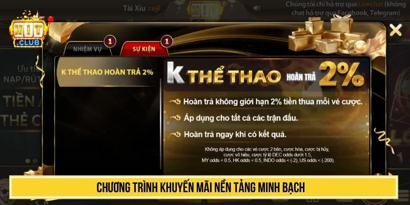 Chương trình khuyến mãi nền tảng minh bạch