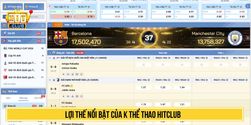 Lợi thế nổi bật của K thể thao HITCLUB