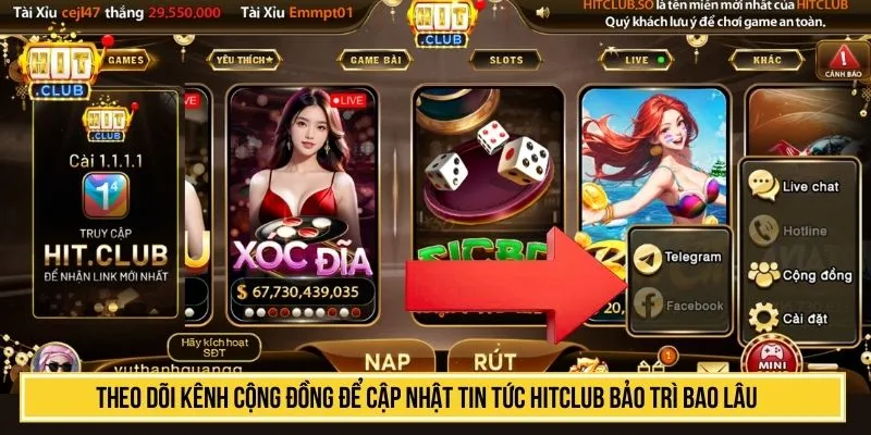 HITCLUB Bảo Trì Bao Lâu? Cập Nhật Lịch Trình Chi Tiết Nhất Theo dõi kênh cộng đồng để cập nhật tin tức HITCLUB bảo trì bao lâu