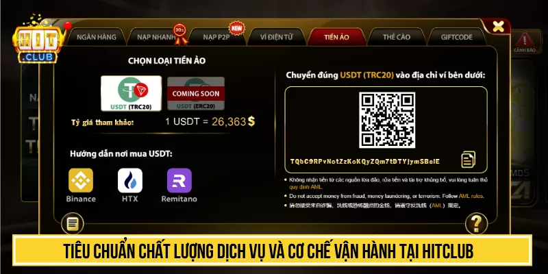 Tiêu chuẩn chất lượng dịch vụ và cơ chế vận hành tại HITCLUB